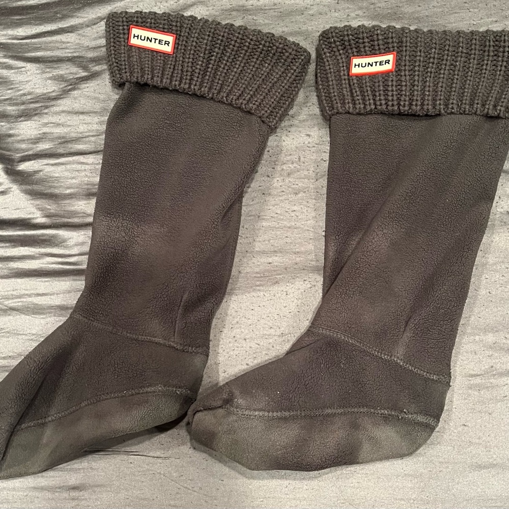 Hunter Charcoal Gray Cable Knit Boot Socks